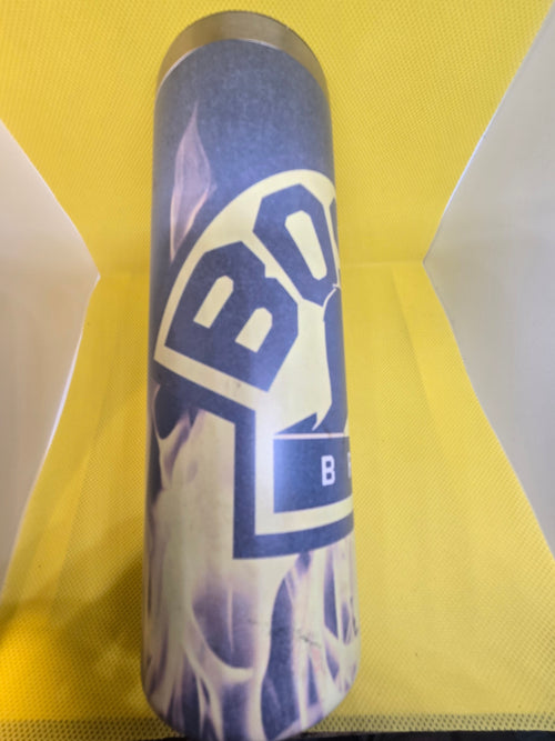 Boston Bruins Inspired Tumbler – Flame Design Insulated Cup, Sports Fan Gift